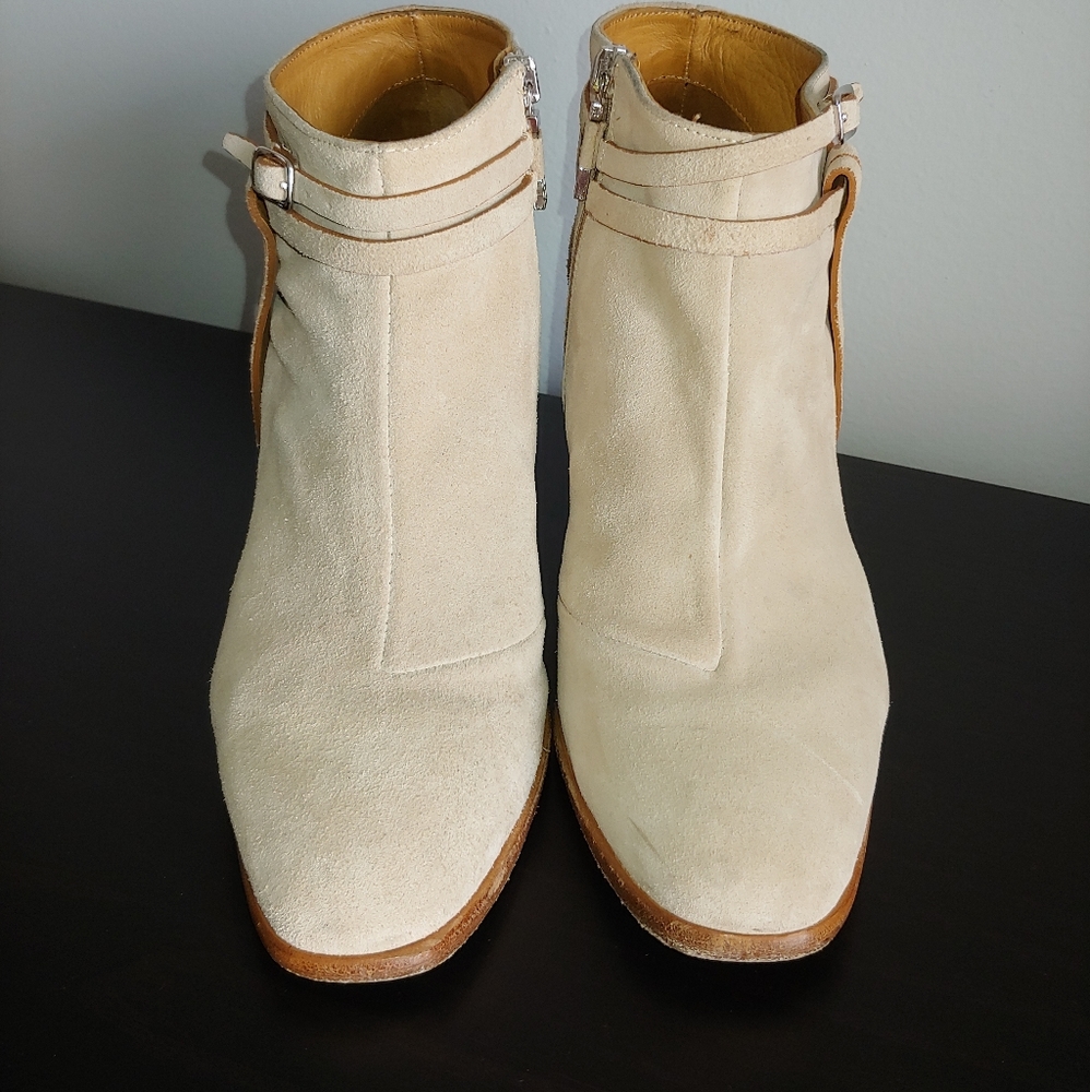 Women's Natural Suede Booties Size 8(38)